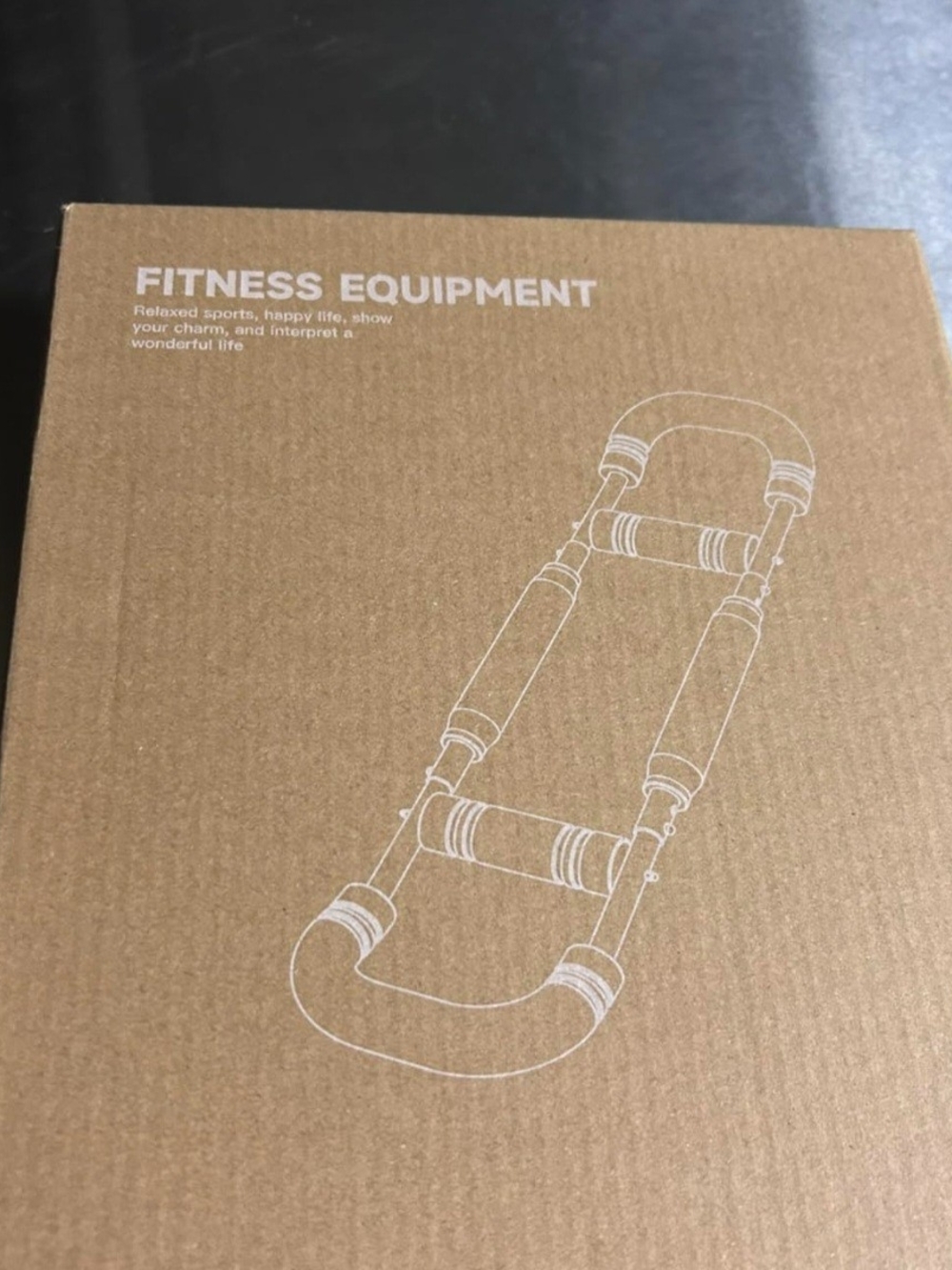 Brown Fitness Equipment Ab Roller with Foam Handles